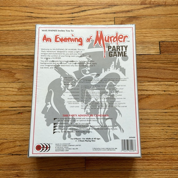 An Evening Of Murder Party Game / Max Haines / 1989 / New - Picture 4 of 7